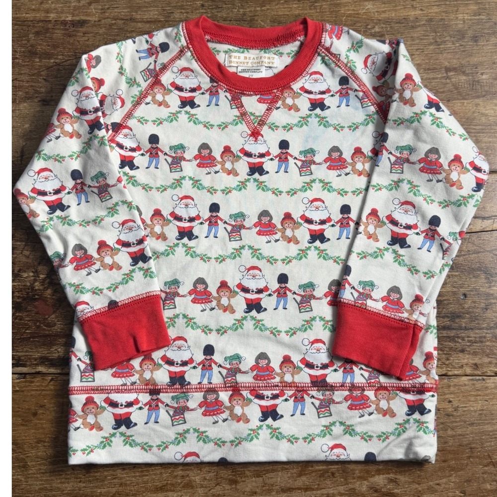 The Beaufort Bonnet Company Christmas Santa Toy Soldier Top 2T Kids Red